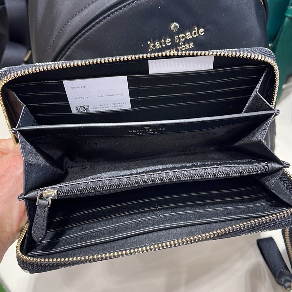 Kate Spade Chelsea Textured Gingham Print Nylon Large Continental Wallet
NWT - Picture 9 of 16